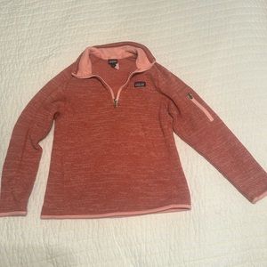 Patagonia Girls Pullover Better Sweater Size M 10 Coral Color - never worn